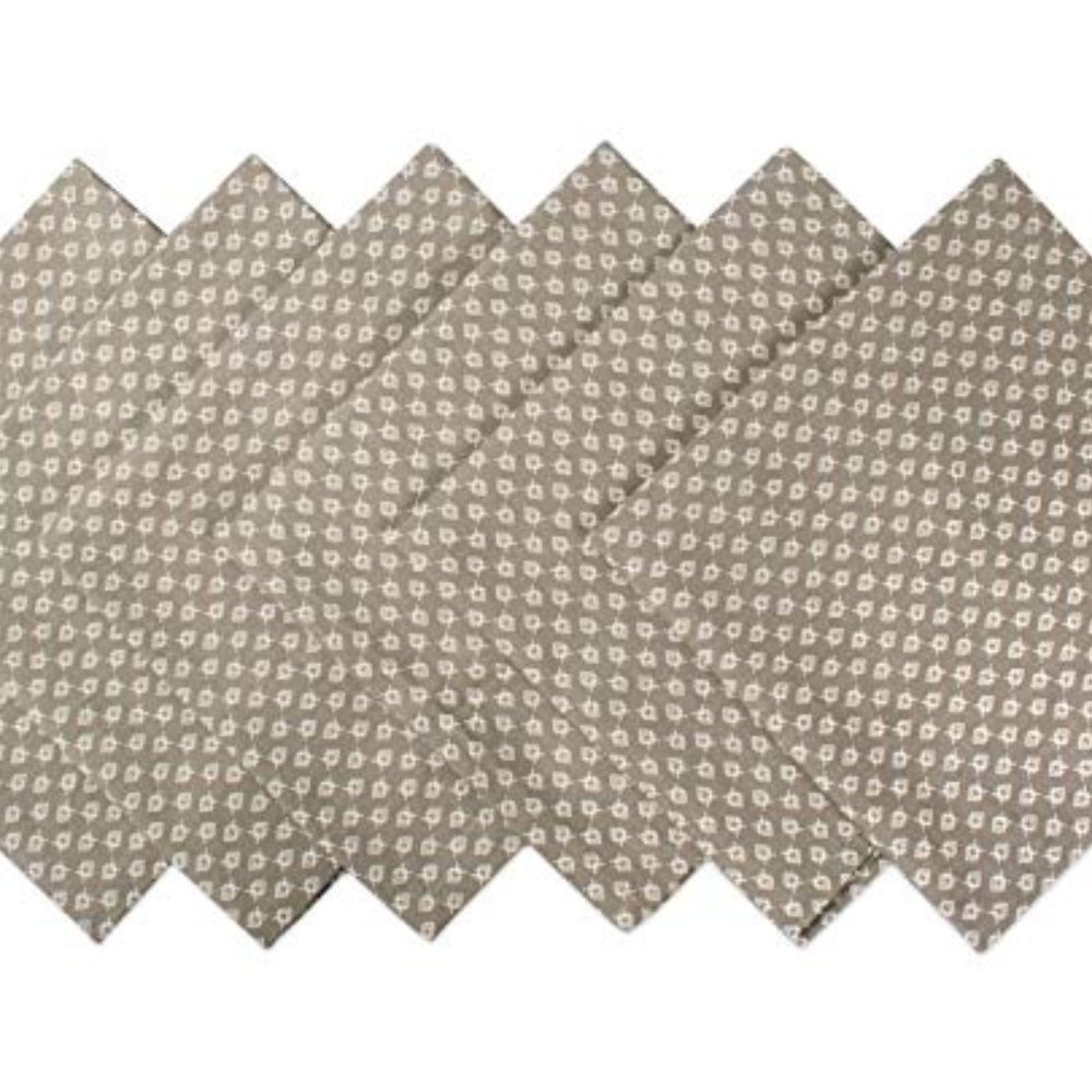 Oversized 20" square Set 6 Brown Arrow 100% Cotton Napkins